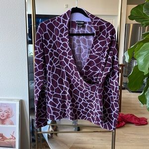 Satin cashmere sweater, size large, plum, lavender, purple